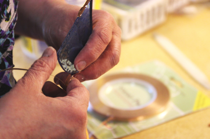 Applying copper foil